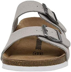 Cushionaire ladies slip on sandals adjustable buckles