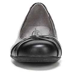 LifeStride Aliza Black Fashion Slip On Rounded Toe Flat Heel Ballet Shoes 5