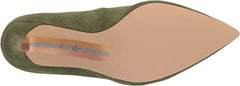 Sam Edelman Hazel Dried Thyme Stiletto Heel Pointed Toe Slip On Wide Pumps