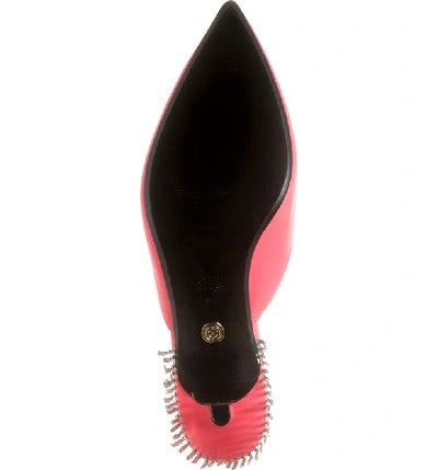 Cecelia New York Dorian Neon Pink Slip On Dress Pointed Toe Womens Sandals