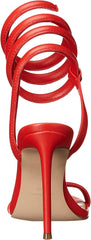 Steve Madden Bali Red Stiletto Heel Ankle Strap Pointed Open Toe Heeled Sandals