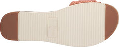 Sam Edelman Ariane Stucco Pink Coral Open Toe Wedge Platform Slides Sandals