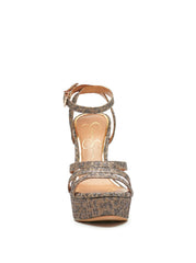 Jessica Simpson Balina Gold Platform Dress High Heel Formal Open Toe Sandals