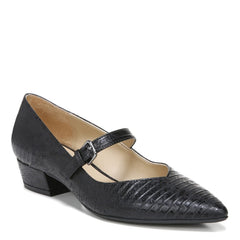 Naturalizer Florencia Black Lizard Fashion Pointed Toe Buckle Mary Jane Pumps 10