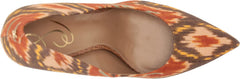 Sam Edelman Hazel Sunset Orange Multi Stiletto Heel Pointy Toe Slip On Pumps