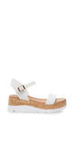 Steve Madden Roselita Ankle Strap Cork Lightweight Platform Wedge Sandals
