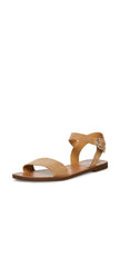 Steve Madden Donddi Open Toe Ankle Strap Banded Flat Sandals Taupe Suede