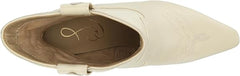 Sam Edelman Moe Modern Ivory Pointed Toe Stiletto Heeled Pull On Ankle Booties