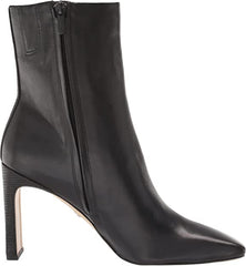 Sam Edelman Anika Black Squared Toe Block High Heel Leather Ankle Fashion Boots