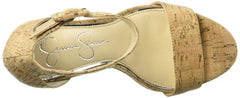 Jessica Simpson Caiya Natural Heeled Open Toe Cork Platform Sandals