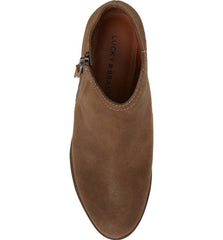 Lucky Brand Brielley 2 Wheat Nappa Leather Asymmetrical Ankle Basel Booties