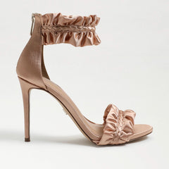 Sam Edelman Sawyer Rosa Open Toe Ruffles Trim Braided Strap Stiletto Heel Sandal
