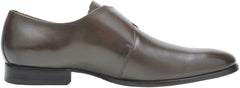 Mens Quads Monk Strap Brown Dress Shoes