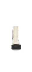 Steve Madden Clarisa Bone Pattern Rounded Toe Pull On Retro Chelsea Ankle Boots