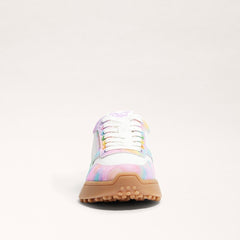 Sam Edelman Layla Rainbow Lace Up Low Top Chunky Heeled Fashion Sneakers