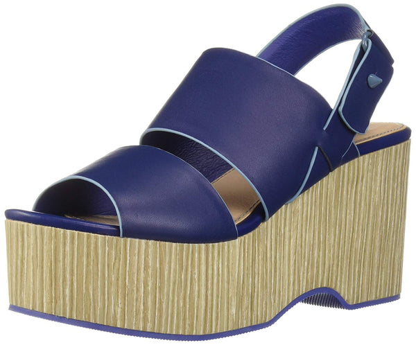Kelsi Dagger Nash Blueberry Ankle Strap Platform Mule Open Toe Dress Sandals