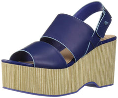 Kelsi Dagger Nash Blueberry Ankle Strap Platform Mule Open Toe Dress Sandals