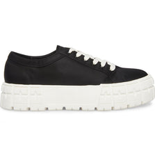 Steve Madden Rorey Black Lace Up Rounded Close Toe Platform Fashion Sneakers