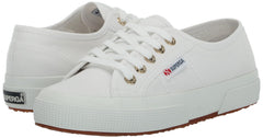 Superga 2750 Cotu White Pale Gold Fashion Lace Up Platform Classic Sneakers 9