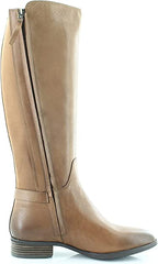 Sam Edelman Paxten Whiskey Leather Side Zip Round Toe Block Heel Knee High Boots