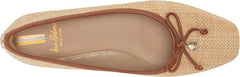 Sam Edelman Meadow Bleached Beechwood Slip On Square Toe Bow Detail Ballet Flats
