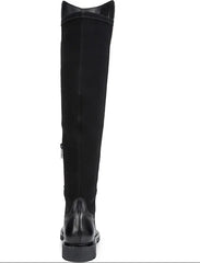 Sam Edelman Emilia Black Leather Fashion Rounded Toe Casual Over The Knee Boots