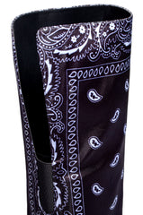 Cape Robbin SPRING BANDANNA PRINT OVER THE KNEE THIGH HIGH STILETTO POINTED TOE