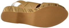 Kelsi Dagger Brooklyn Nash Tan Platform Mule Open Toe Heeled Dress Sandals
