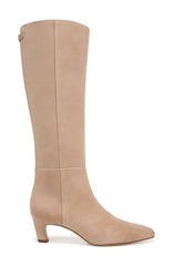 Sam Edelman Molly Light Golden Caramel Pointed Toe Kitten Heel Knee High Boots