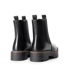 DREAM PAIRS Reey Black Ankle Fashion Low Heel Lug Sole Platform Fall Booties 10