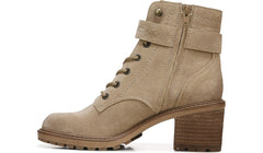 Zodiac Gemma Sand Lace Up Block Heel Rounded Toe Buckle Combat Ankle Boots