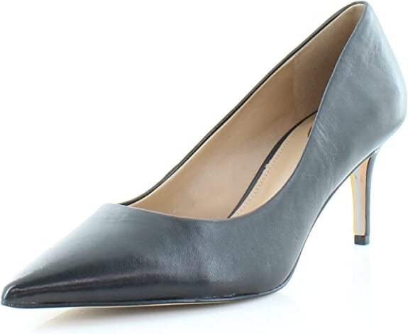 Sam Edelman Jordyn Black Nappa Leather Stiletto Heel Pointed Toe Slip On Pumps