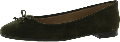 Sam Edelman Kaylee Military Green Almond Toe Slip On Detailed Ballet Flats