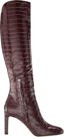 Sam Edelman Shauna Port Wine Pointed Toe Stiletto Heeled Knee High Fashion Boots