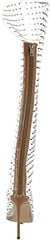 Steve Madden Vava-S Clear Spike Studs Back Zip Pointed Toe High Heel Tall Boots