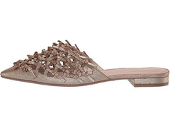 Cecelia New York Nox Mule Gold Metallic Sparkle Pointed Toe Flats Slide Sandals