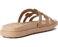 Sam Edelman Valeri Almond Open Toe Slip On Classic Leather Slides Sandals
