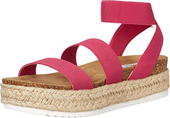 Steve Madden Kimmie Platform Espadrille Blush Nude Fitted Wedge Sandal