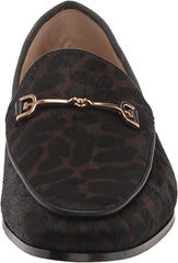 Sam Edelman Loraine Brown Leopard Multi Almond Toe Slip On Stacked Heel Loafers