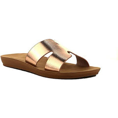 Cape Robbin Everyday H Greece Modern Slip-on Slide Open Toe Sandals Rose Gold