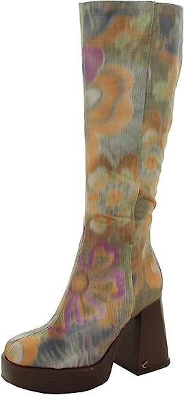 Circus By Sam Edelman Sandy Dark Moss Multi Pull On Knee High Platforms Boots