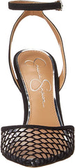 Jessica Simpson Pirrie Lucite Clear/Black Buckle Strap Pointed Toe Pumps