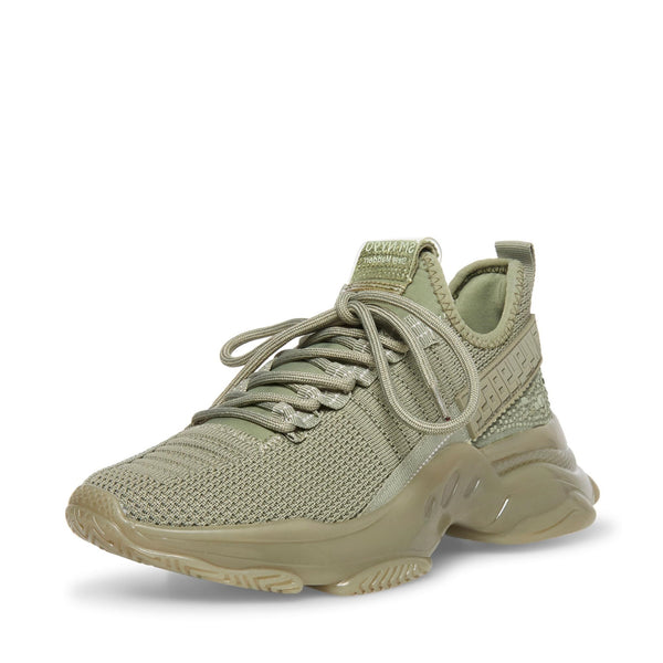 Steve Madden Maxima Green/Multi Lace Up Boyfriend Chunky Platform Sneakers