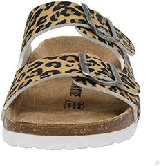 Cushionaire ladies slip on sandals adjustable buckles
