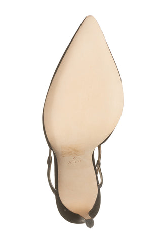 Pour La Victoire Cerry Pointed Toe Satin Slingback High-Heel Pointed Pumps Black (10)