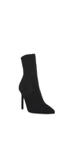 Steve Madden Discreet Stiletto High Heel Pointed Toe Sock Ankle Sock Boots Black