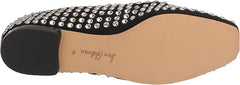 Sam Edelman Michaela Black Suede Gem Mary Jane Ankle Strap Square Toe Flats