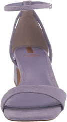 Sam Edelman Wilson Purple Iris Ankle Strap Squared Open Toe Block Heeled Sandals