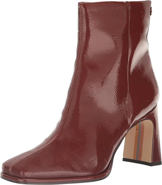Sam Edelman Irie Cinnamon Squared Toe Block Heeled Fashion Wide Ankle Booties