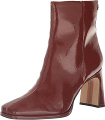 Sam Edelman Irie Cinnamon Squared Toe Block Heeled Fashion Wide Ankle Booties